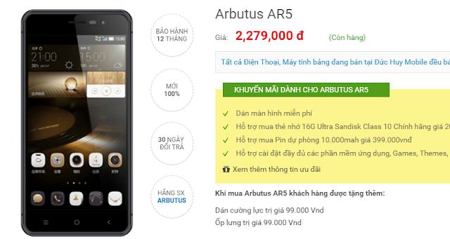 5 lý do khiến Arbutus Ar5 là smartphone đáng mua nhất tháng 11/2015