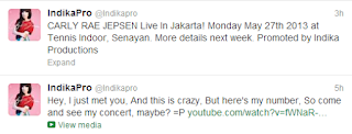 Carly Rae Jepsen Konser di Jakarta 27 Mei 2013