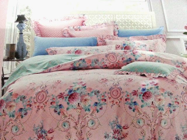 Sprei Jepang Motif Bunga Pink