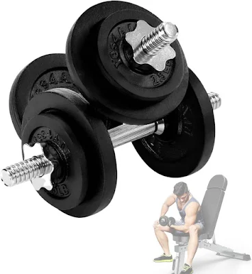 Adjustable Dumbbell Set with Weight Plates/Connector