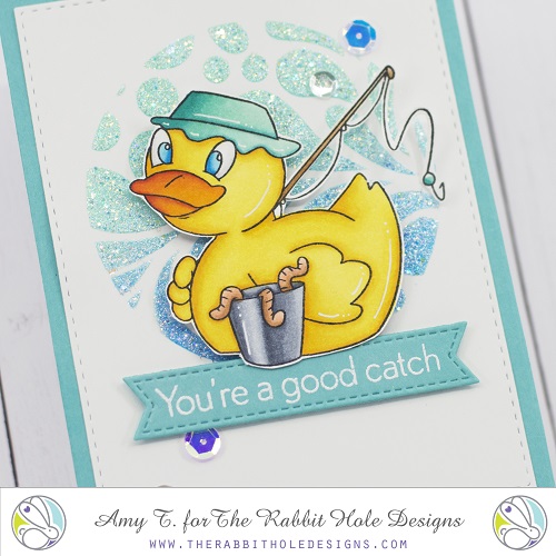 Rubber Ducky - Fishing Stamp Set designed by Dustin Pike, Splish Splash Stencil by The Rabbit Hole Designs #therabbitholedesignsllc #therabbitholedesigns