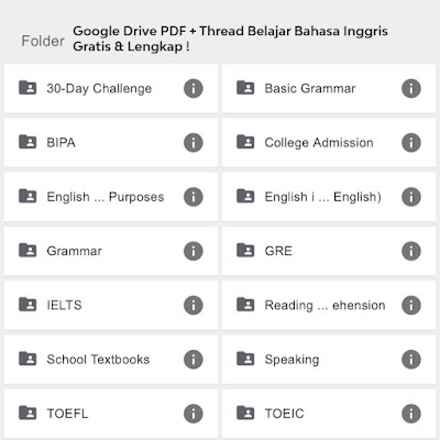Google Drive PDF + Thread Belajar Bahasa Inggris Gratis & Lengkap