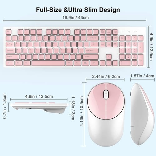 Review WISFOX Full-Size Wireless Mouse and Keyboard Combo