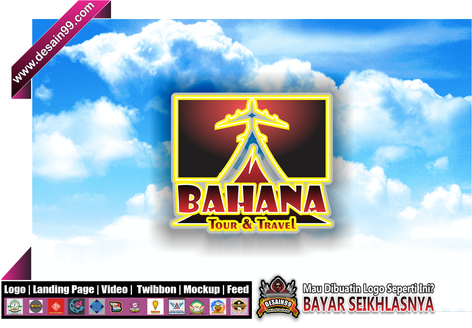 Gambar Desain Bahana Tour and Travel by: desain99.com | Jasa Desain Logo Bayar Seikhlasnya