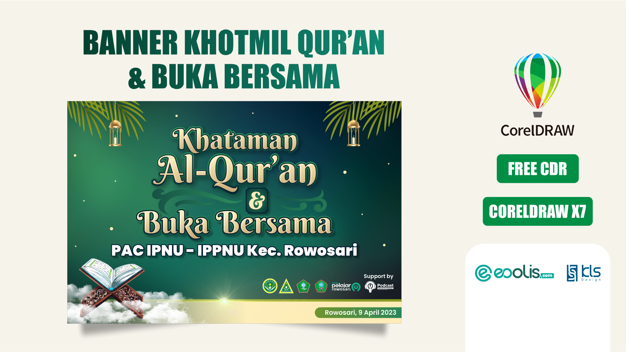 Desain Banner Khotmil Quran dan Buka Bersama - eoolis.com