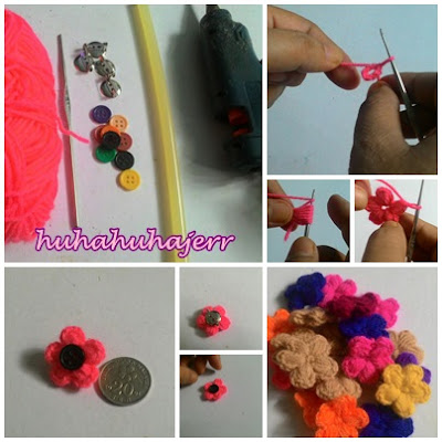 DIY Brooch Comel Dari Benang Bulu