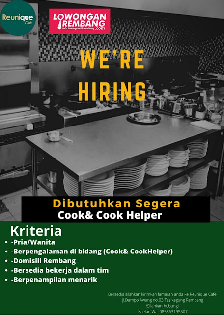 lowongan-kerja-cook-cook-helper-reunique-cafe-rembang