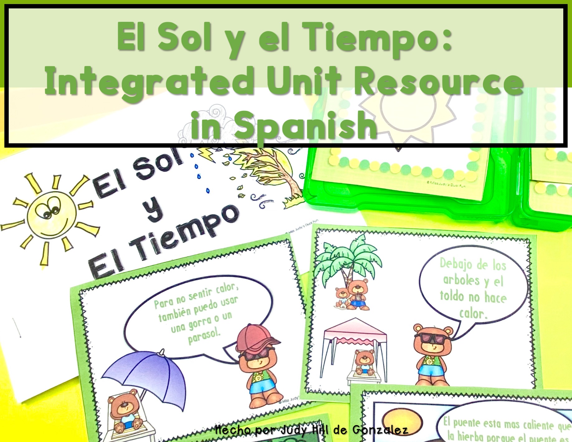 Image of Kindergarten integrated Spanish unit on Sunshine and weather