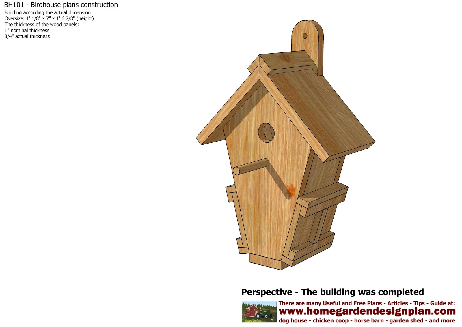  House Plans Construction - Bird House Design - How To Build A Bird