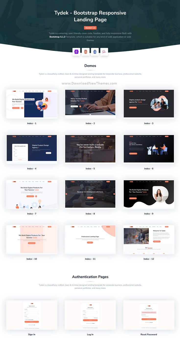 Tydek - Creative Agency Landing Page Template Review