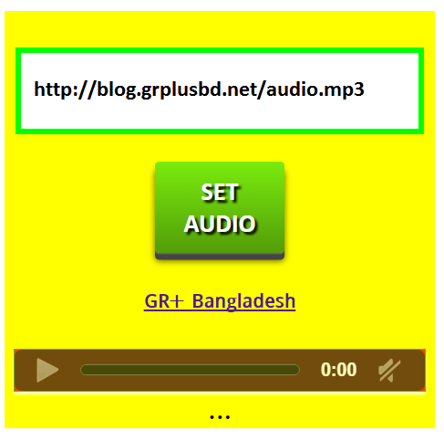 Javascript URL ক্যাচার MP3 Player