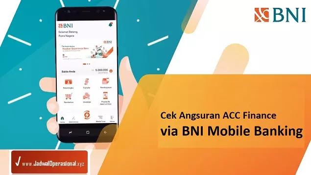 cek angsuran acc finance via bni mobile banking