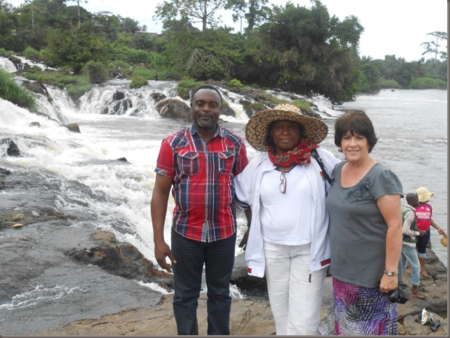 Romeo and Irene and Jan at falls Kribi