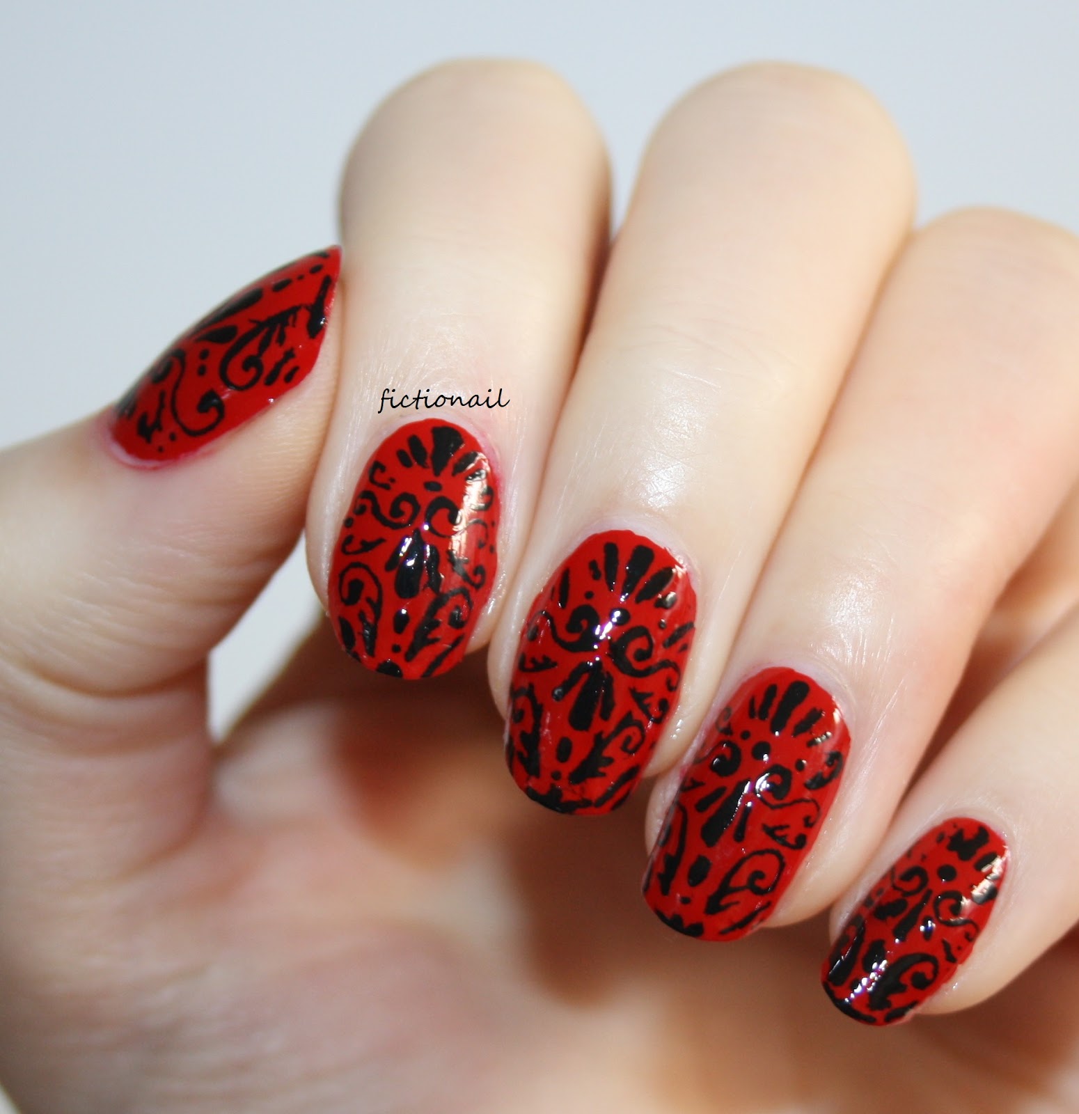 Red and Black Marble Foil Nails Red and Black Nails Quality Nails Hand  Painted Nails Halloweens Nail Art - Etsy