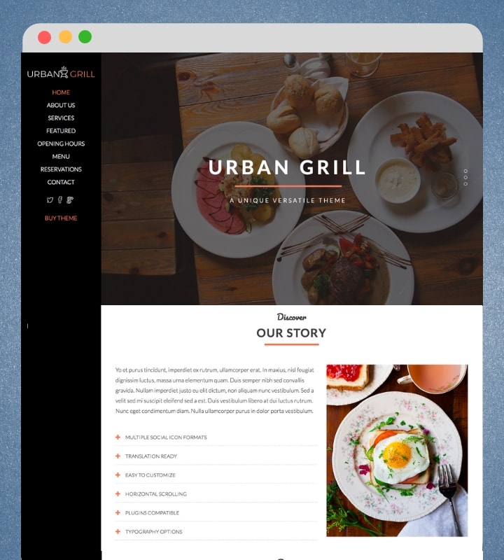 Urban Grill (Best Single Page WordPress Theme)