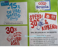 Promozione COOP Scuola "Spendi 30€ e riprendi 10€" e buoni sconto fino al 30% sui libri