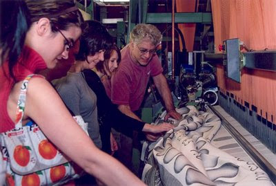 Stephan Michelson with students at the Oriole Mill