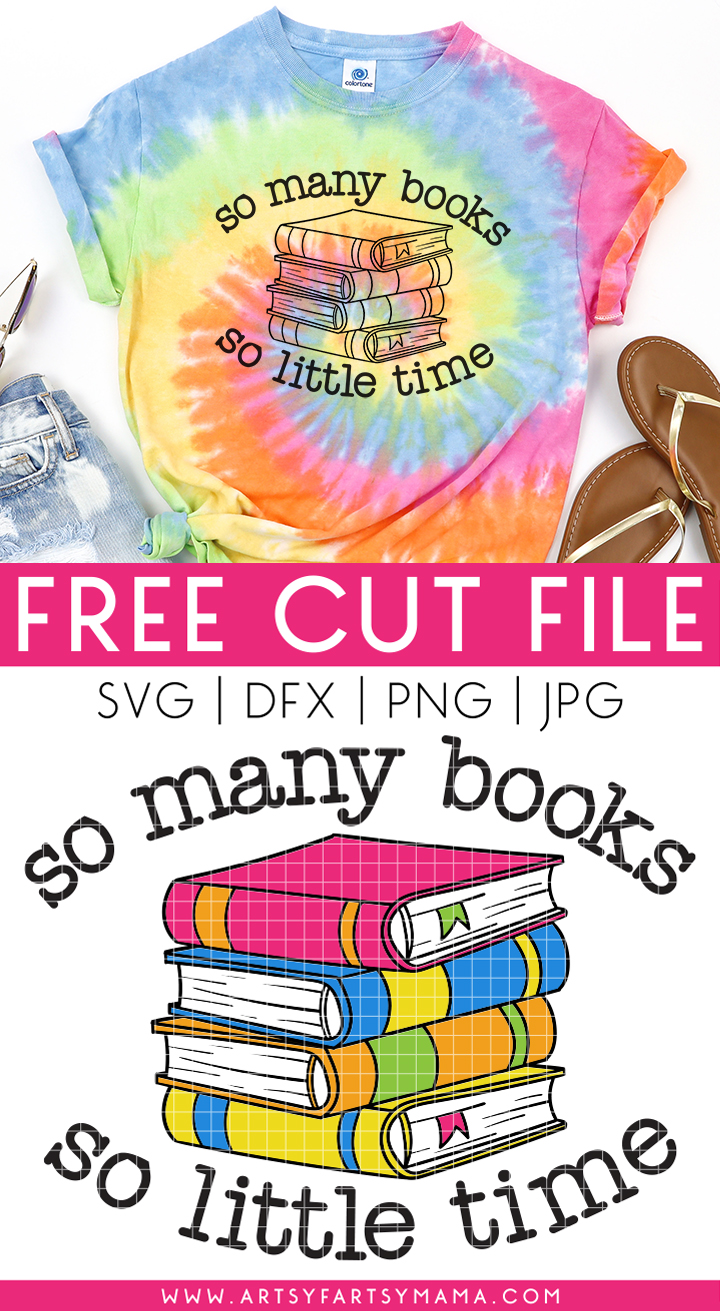 Free "So Many Books" SVG Cut File