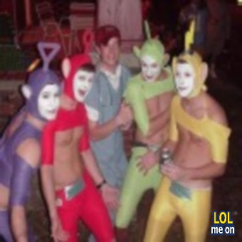funny people picture shows the teletubbies party from "LOL me on"