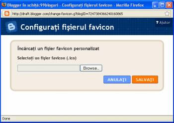 nou editare favicon blogger blogspot 99bloguri