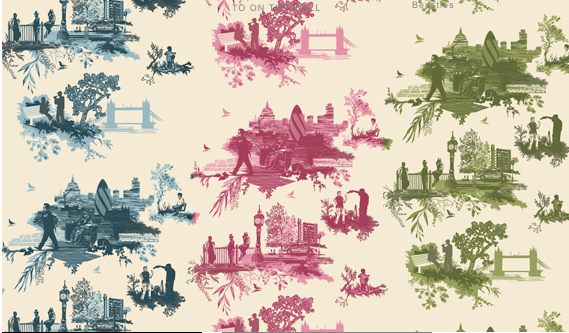 wallpaper toile. London Toile Wallpaper