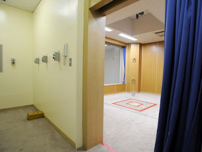 Gallows and control room at Tokyo Detention Center