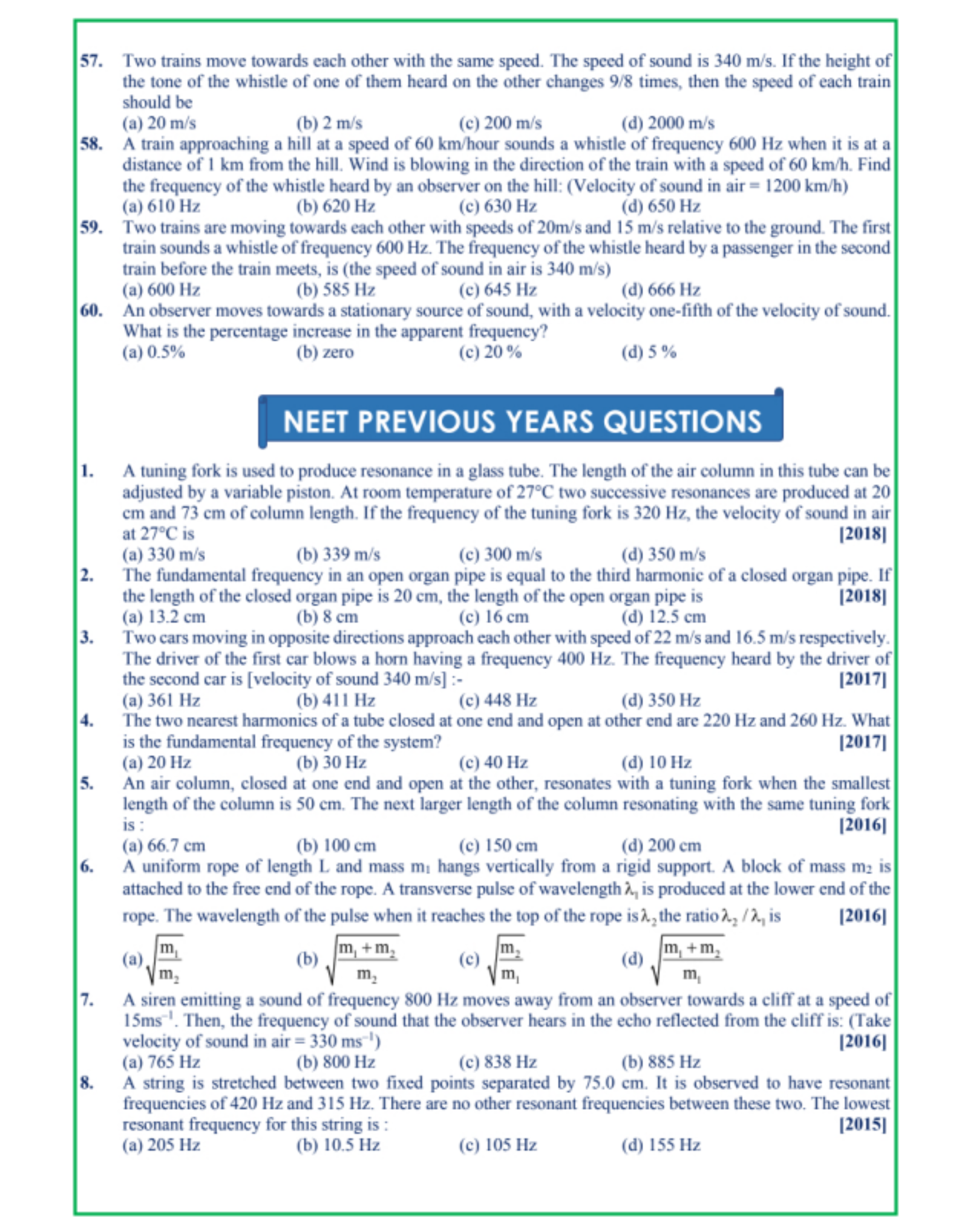 ChemContent's NEET Colorful Modules - Physics NEET Previous Year Questions