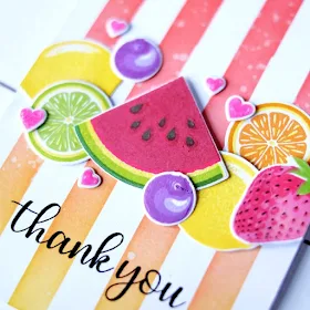 Sunny Studio Stamps: Slice Of Summer Berry Bliss Everyday Greetings Fancy Frames Summer Themed Thank You Cards by Rachel Alvarado and Lexa Levana