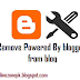 Remove Powered by Blogger from Blog