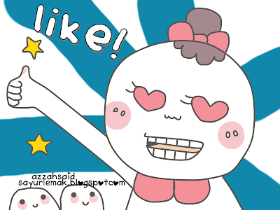 LIKE,FB page,doodle,comel,azzahsaid