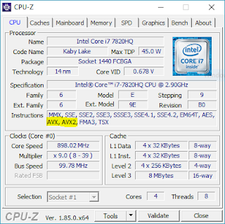 A CPU with AVX support