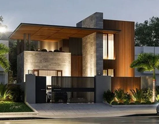 rumah modern minimalis dengan atap cor flat