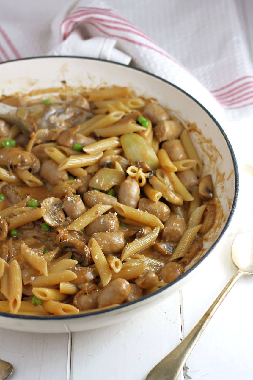 Creamy Sausage and Mushroom Pasta - A Cornish Food Blog | Jam and