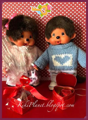 kiki monchhichi saint valentin cute mignon toys life tricot poupée knitting 