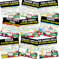 World Geography Graphic Organizers, World Geography Digital Interactive Notebook, World Geography Summer School, World Geography Google Activities