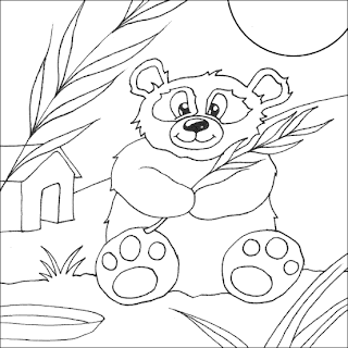 panda coloring pages, kids coloring pages