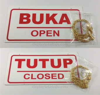 Tulisan Open Close TULBT Display Toko Baju  Jual 