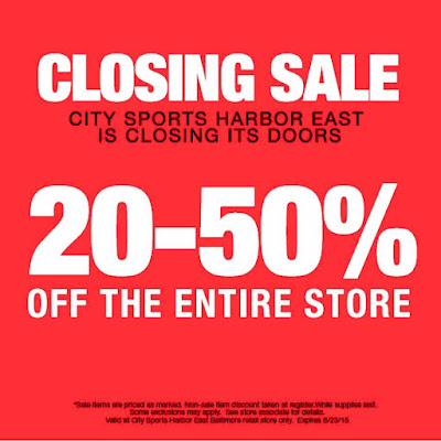 city-sports-harbor-east-closing-sale