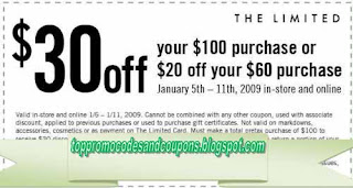 Free Printable The Limited Coupons