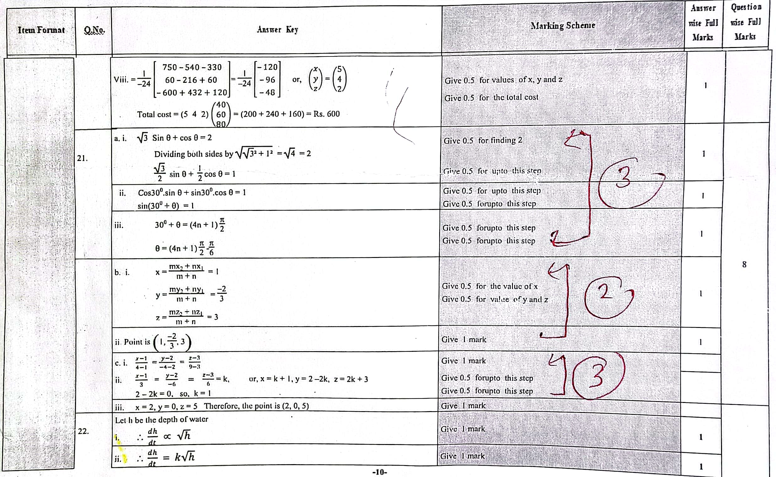 Solution of NEB Class 12 Math Question Paper 2079