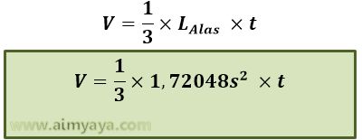 Rumus volume limas dan pola cara menghitung volume limas Volume Limas
