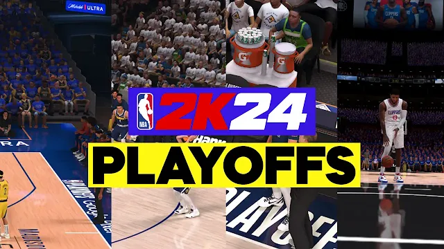 NBA 2K24 2024 Playoffs Arenas & Courts with Realistic Lighting
