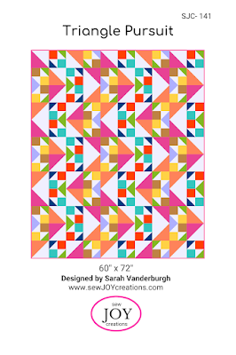 Triangle Pursuit quilt pattern Sarah Vanderburgh Sew Joy Creations