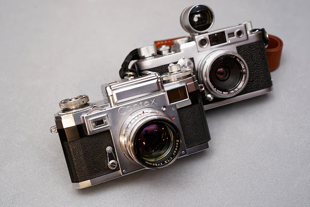 CONTAX IIIa Color Dial と LEICA IIIg