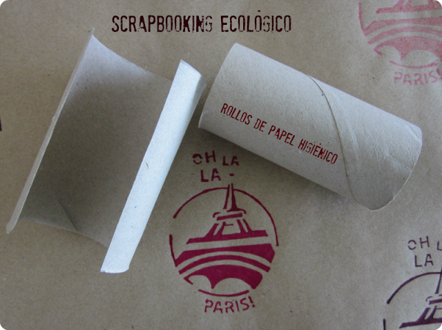 Scrapbooking ecológico con rollos de papel higiénico