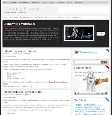 Zinmag Primus Blogger Template