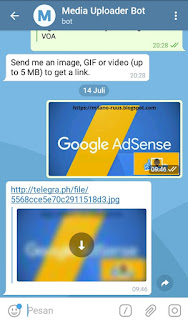 Membuat Link Foto atau Video dengan Bantuan Bot Telegram