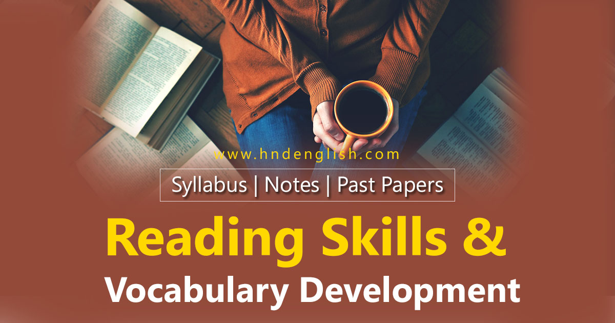 Reading Skills & Vocabulary Development