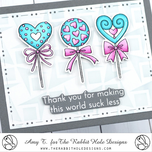 Sweet Wishes Stamp and Die Set illustrated by Agota Pop, You've Been Framed - Layering Dies,  Mid-Century Modern #1 Stencil by The Rabbit Hole Designs #therabbitholedesignsllc #therabbitholedesigns #trhd