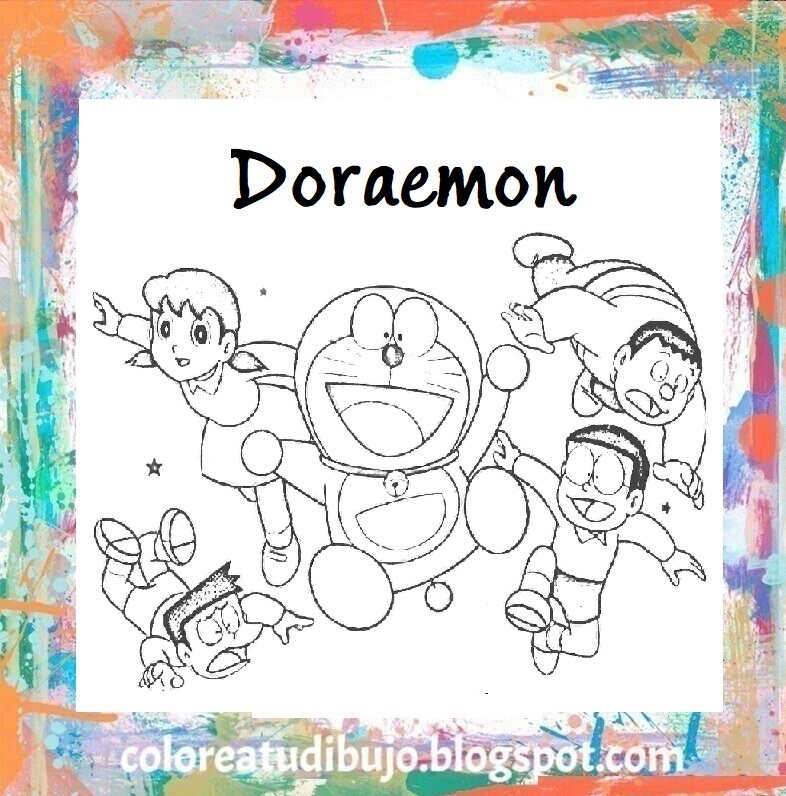 Personajes de Doraemon para colorear